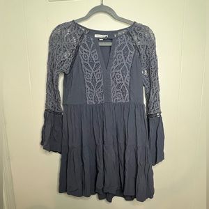 American Eagle Slate Crochet Dress, Small